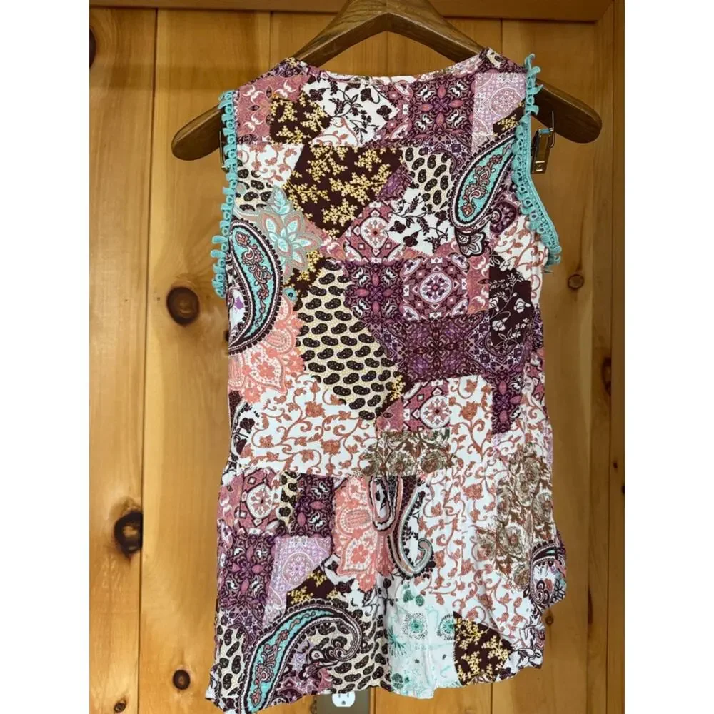 MYSTREE Boutique Boho Patchwork Sz SMALL - Picture 4 of 4
